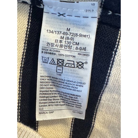 Gap Kids Disney Mickey Mouse Flippy Sequin Sweater Heart Stripes Medium GapKids - Picture 7 of 9